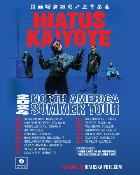 Hiatus Kaiyote North American Tour Poster