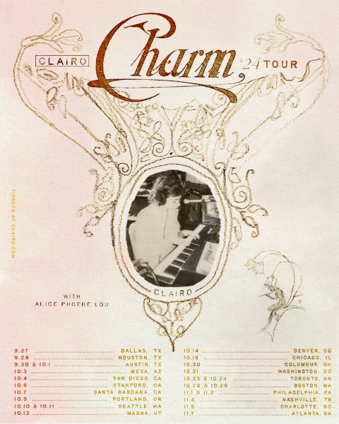 Clairo Charm Tour Poster